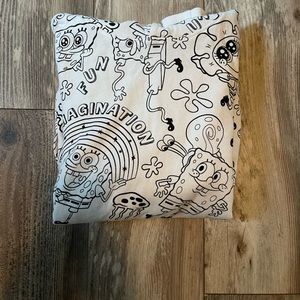 Nickelodeon SpongeBob SquarePants Hooded Graffiti Print Hoodie.